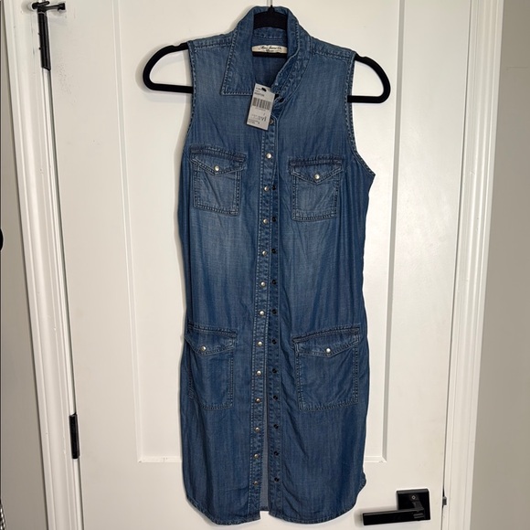 Mavi Dresses & Skirts - NWT Mavi‎ 90’s inspired Denim Sleeveless Dress - Small